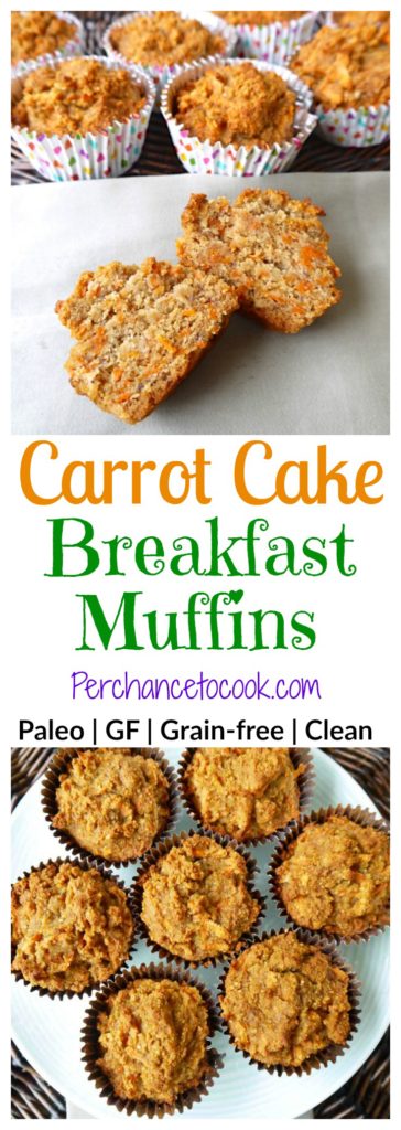 Carrot Cake Breakfast Muffins (paleo, gluten-free)| Perchance to Cook