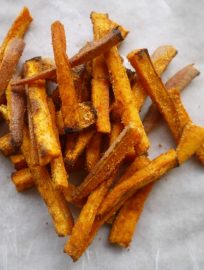 Seasoned Sweet Potato Fries (paleo, GF)