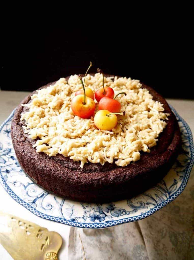 Paleo German Chocolate Cake (GF) | Perchance to Cook, www.perchancetocook.com