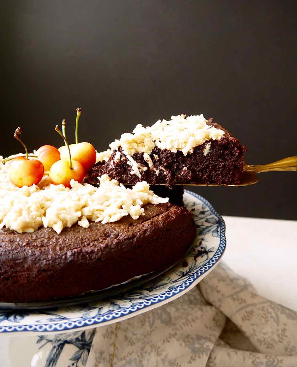 Paleo German Chocolate Cake (GF) | Perchance to Cook, www.perchancetocook.com