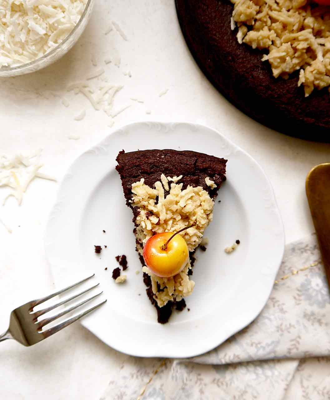 Paleo German Chocolate Cake (GF) | Perchance to Cook, www.perchancetocook.com