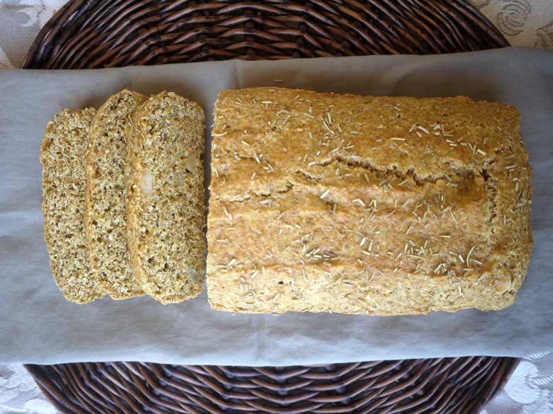 Rosemary Garlic Loaf (paleo, GF) | Perchance to Cook, www.perchancetocook.com