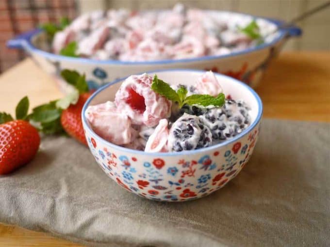 Mixed Berries and Cream (paleo, GF, dairy-free) | Perchance to Cook, www.perchancetocook.com