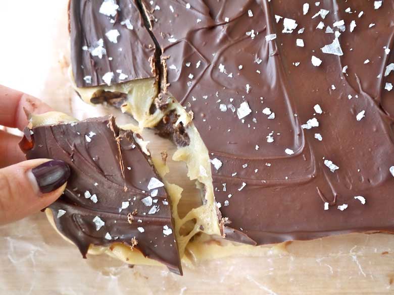 Salted Caramel Paleo Bark (GF, dairy-free)--My Top 10 Valentine’s Day Desserts Roundup, The Paleo Edition| Perchance to Cook, www.perchancetocook.com