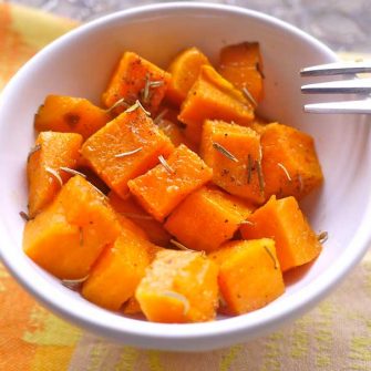 Simple Candied Rosemary Sweet Potatoes (paleo, GF) | Perchance to Cook, www.perchancetocook.com