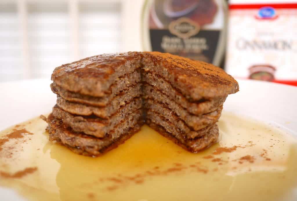 Cinnamon Chia-Flax Protein Pancakes (paleo, GF) | Perchance to Cook, www.perchancetocook.com