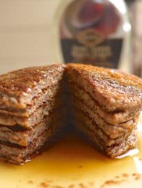 Cinnamon Chia-Flax Protein Pancakes (paleo, GF) | Perchance to Cook, www.perchancetocook.com