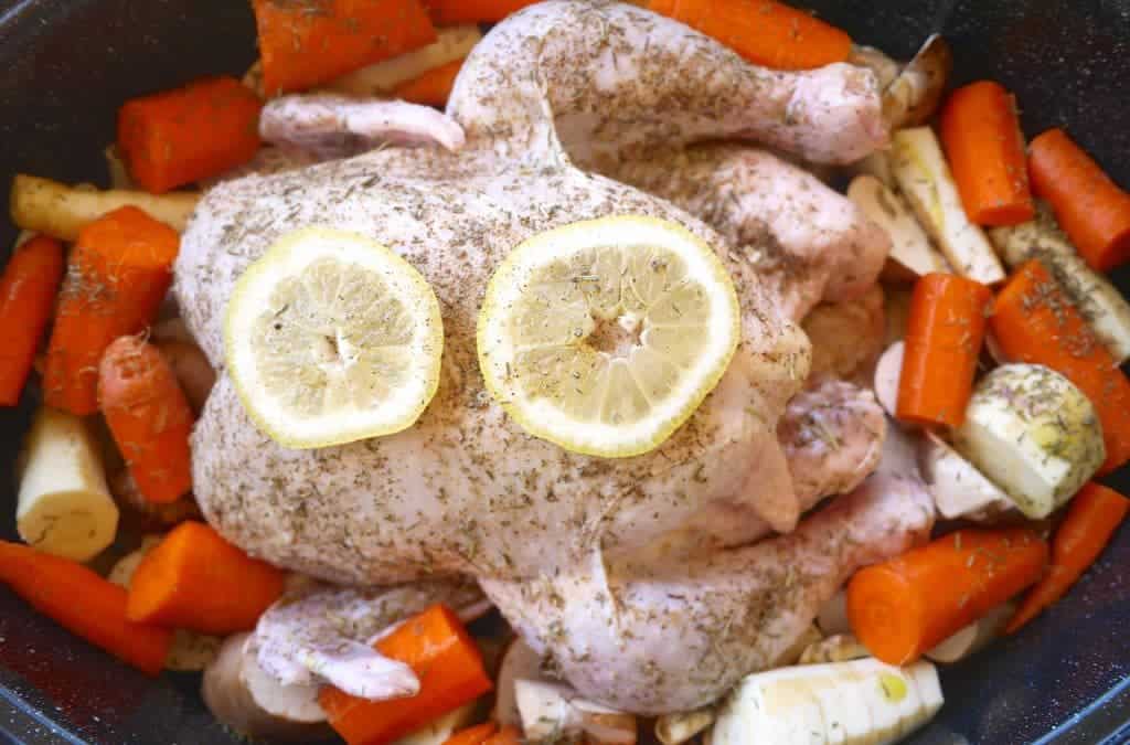 Thyme-Infused-Roasted-Chicken-Root-Veggies-paleo-perchancetocook