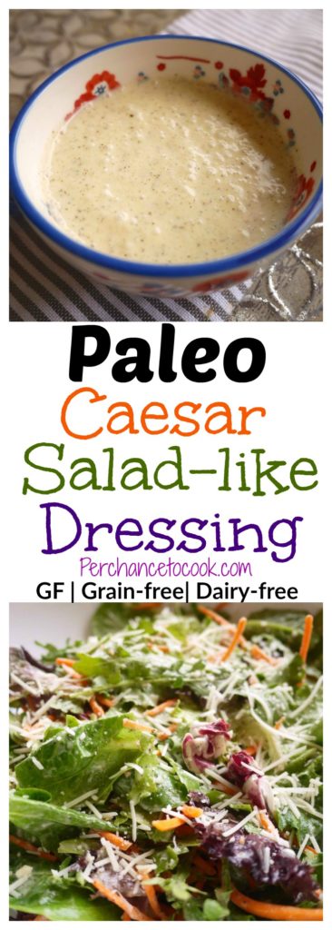 Paleo Caesar Salad-like Dressing (GF, dairy-free) | Perchance to Cook, www.perchancetocook.com