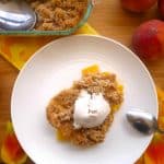 Paleo Peach Crumble (GF) | Perchance to Cook, www.perchancetocook.com