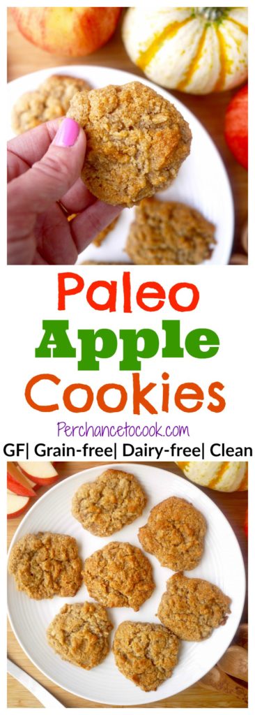 Ultimate. Fall. Cookie = Paleo Apple Cookies (GF, grain-free)| Perchance to Cook, www.perchancetocook.com