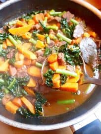 Paleo Beef and Winter Vegetable Soup (GF)| Perchance to Cook, www.perchancetocook.com