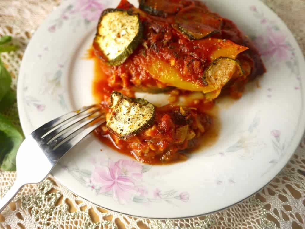 Smokey Paprika Ground Turkey, Bell Pepper, Zucchini, and Eggplant