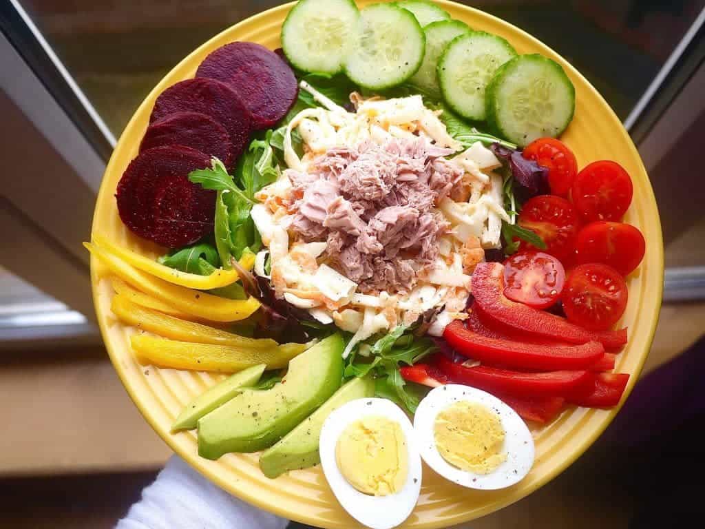 Fresh Tuna Coleslaw Protein Salad (paleo, GF) | Perchance to Cook, www.perchancetocook.com