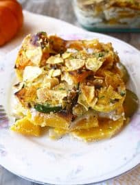 Squash Au Gratin (Paleo, GF), a healthy Fall side dish |Perchance to Cook, www.perchancetocook.com