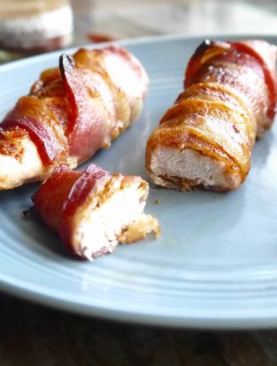Bacon Wrapped Chicken Tenders (paleo, GF) | Perchance to Cook, www.perchancetocook.com