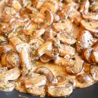 Creamy Black Pepper Paleo Mushrooms (GF, DF) | Perchance to Cook, www.perchancetocook.com