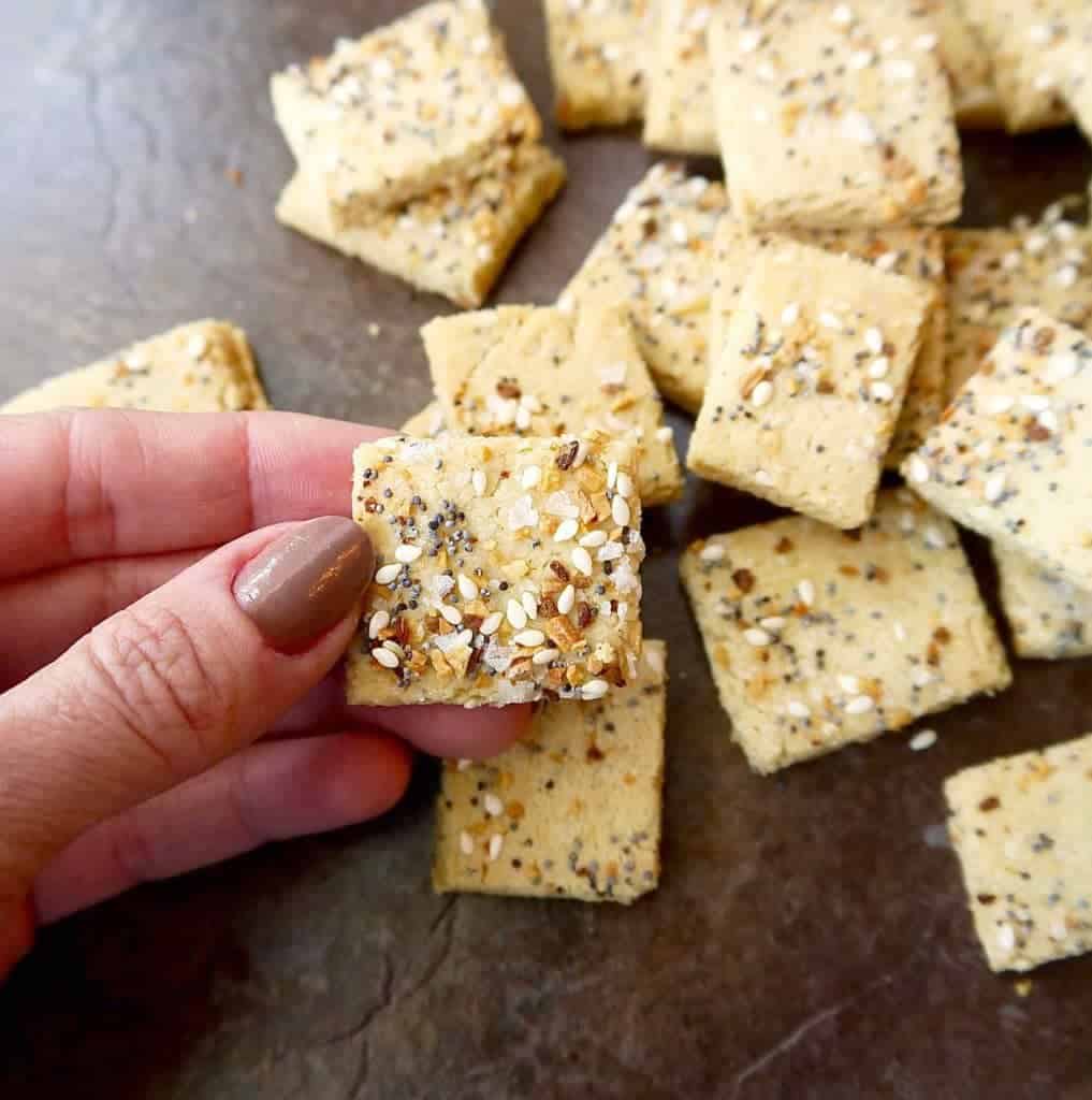 Paleo "Everything" Almond Crackers (GF) | Perchance to Cook, www.perchancetocook.com