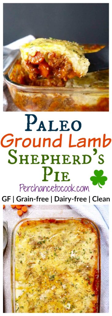 Paleo Ground Lamb Shepherd's Pie (GF) | Perchance to Cook, www.perchancetocook.com