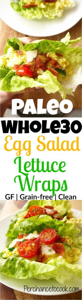 Egg Salad Lettuce Wraps (Paleo, GF) | Perchance to Cook, www.perchancetocook.com
