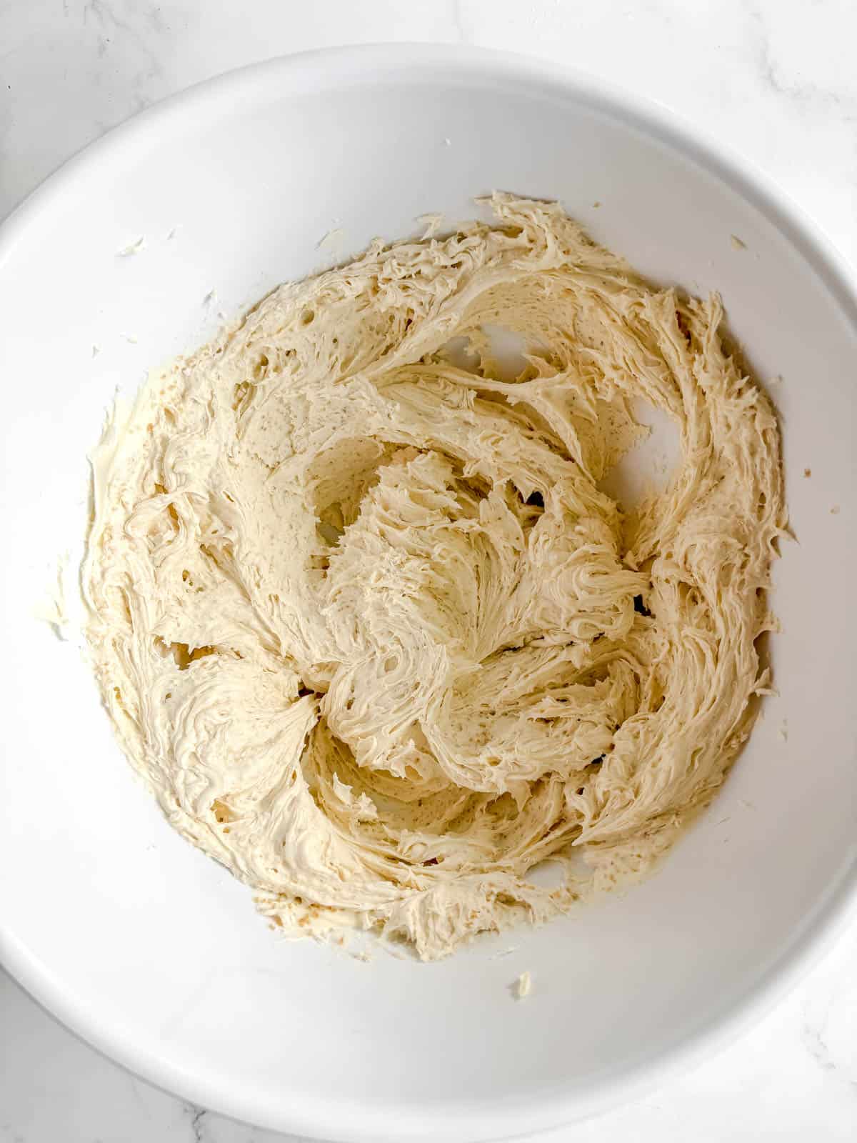 Mascarpone cheese mixed with coconut sugar.