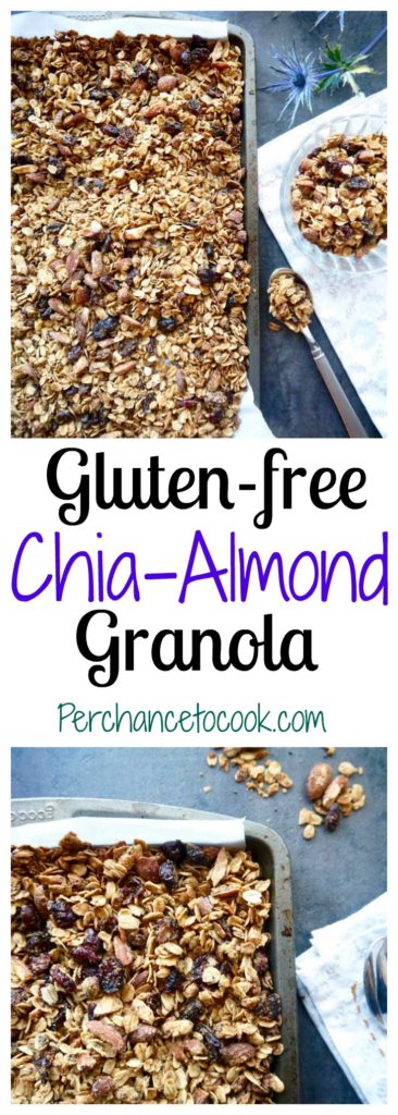 Gluten-free Chia-Almond Granola | Perchance to Cook, www.perchancetocook.com