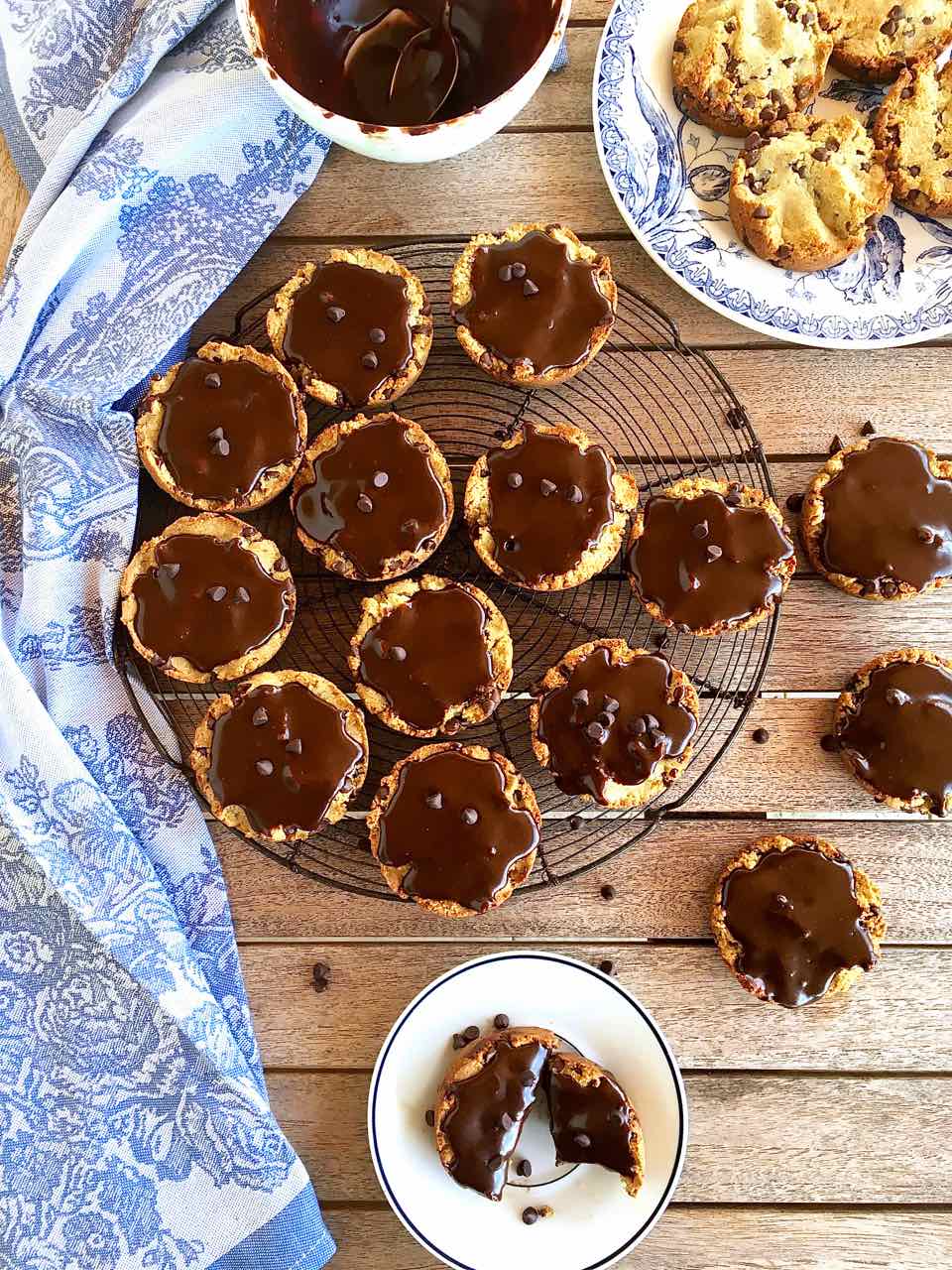 Paleo Chocolate Chip Cookie Cake Cupcakes | Perchance to Cook, www.perchancetocook.com