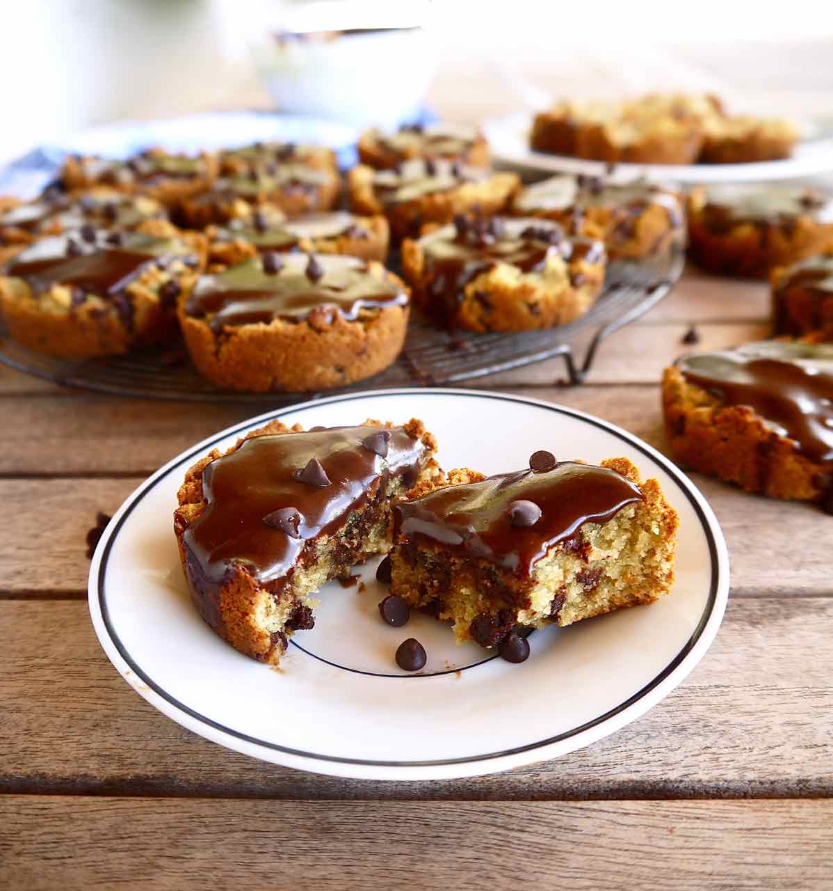 Paleo Chocolate Chip Cookie Cake Cupcakes | Perchance to Cook, www.perchancetocook.com