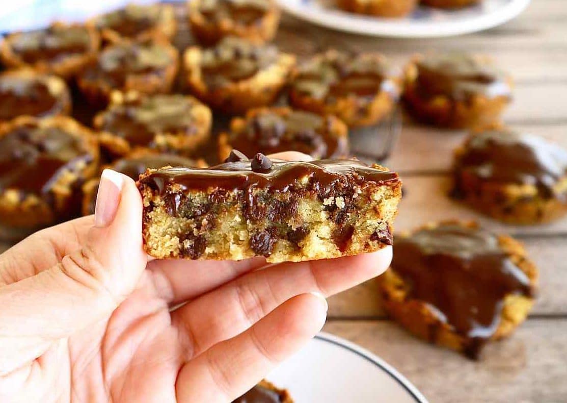 Paleo Chocolate Chip Cookie Cake Cupcakes | Perchance to Cook, www.perchancetocook.com