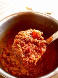 Paleo Bison Bolognese {GF} | Perchance to Cook, www.perchancetocook.com