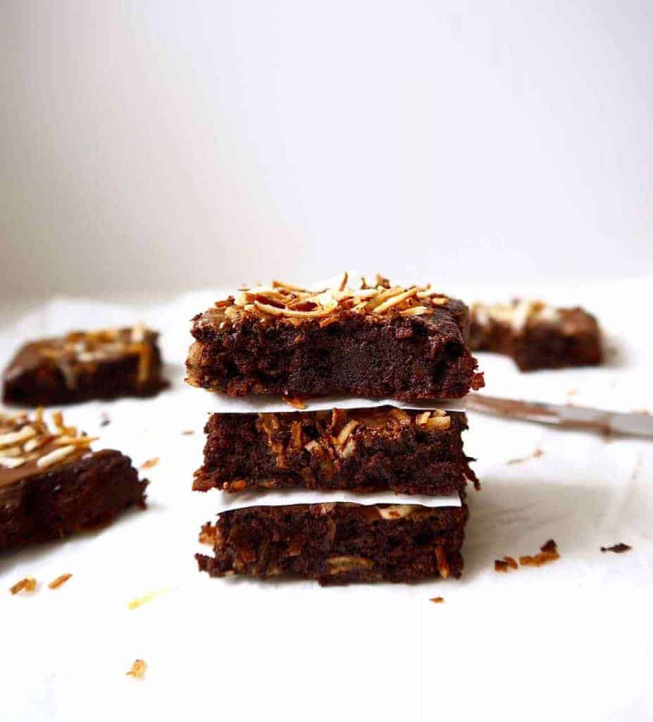 Paleo Toasted Coconut Brownies (GF) | Perchance to Cook, www.perchancetocook.com