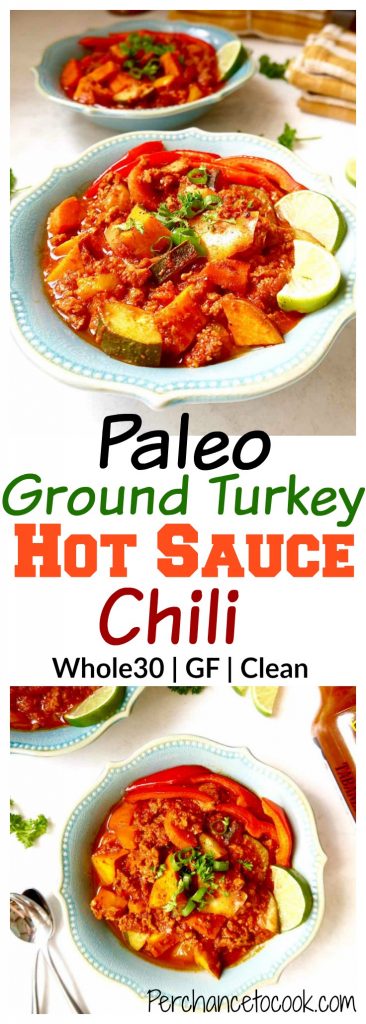 Paleo Ground Turkey Hot Sauce Chili {Whole30, GF} | Perchance to Cook, www.perchancetocook.com