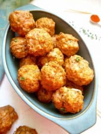 Paleo Chicken & Turkey Basil Meatballs {Whole30}| Perchance to Cook, www.perchancetocook.com