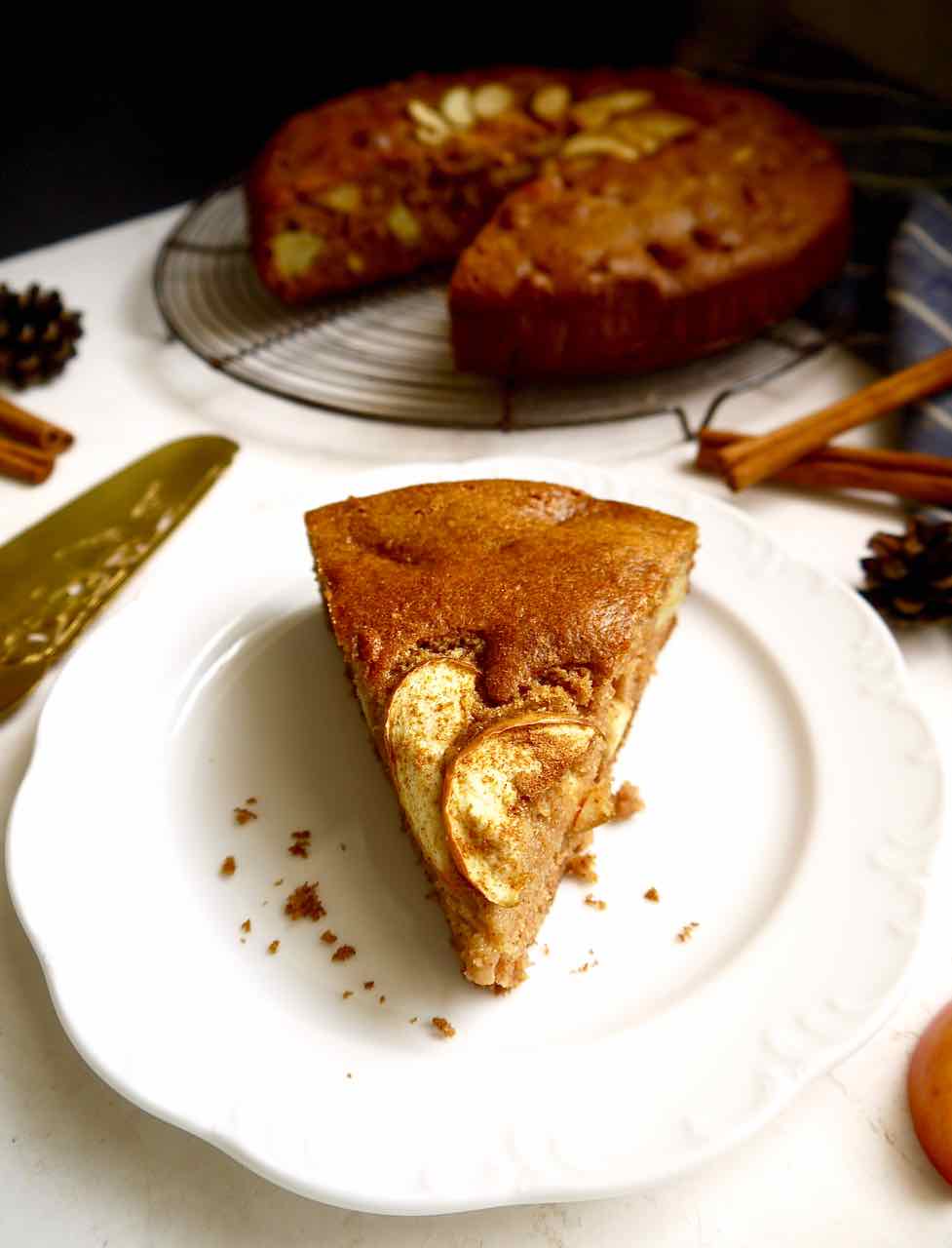 Cinnamon Apple Cake { Paleo, GF } | Perchance to Cook, www.perchancetocook.com