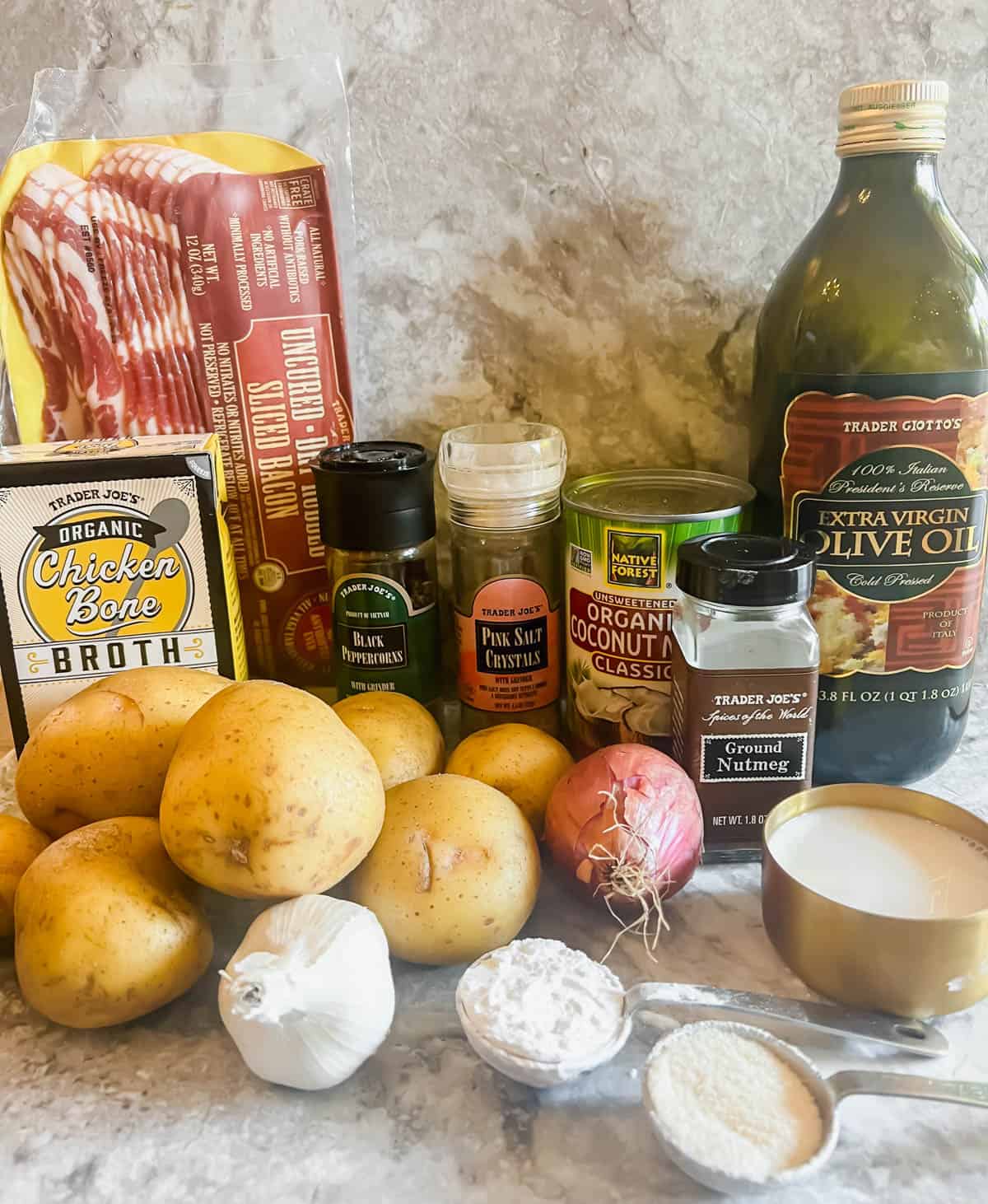 Ingredients to make Paleo Whole30 Potato Soup.