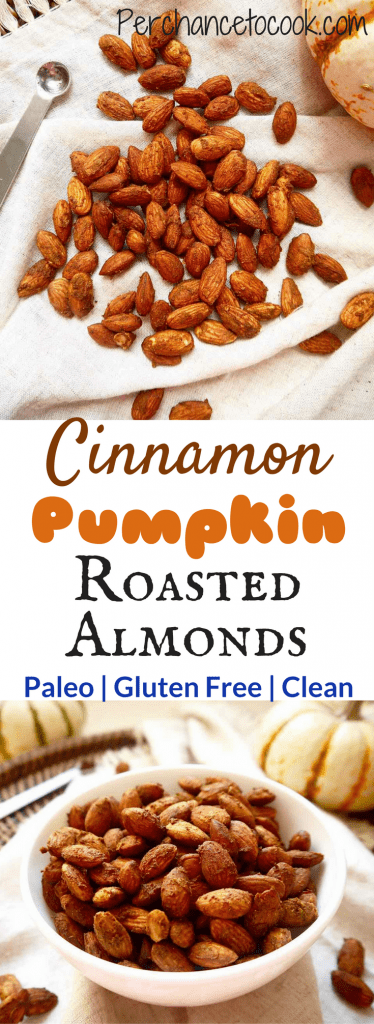 Cinnamon Pumpkin Roasted Almonds {Paleo, GF} | Perchance to Cook, www.perchancetocook.com