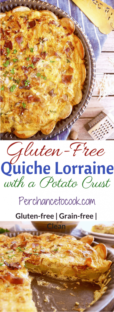 Gluten-Free Quiche Lorraine with a Potato Crust | Perchance to Cook, www.perchancetocook.com