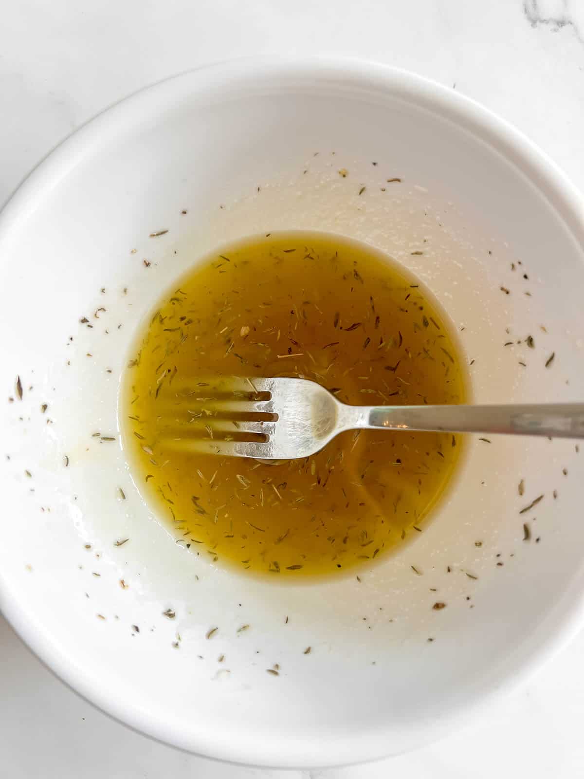Honey vinaigrette in a bowl.