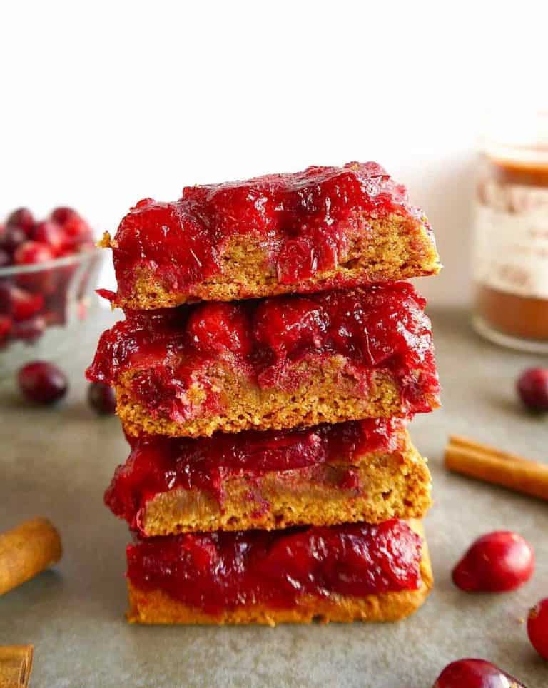 Paleo Cranberry Sauce Bars (GlutenFree)