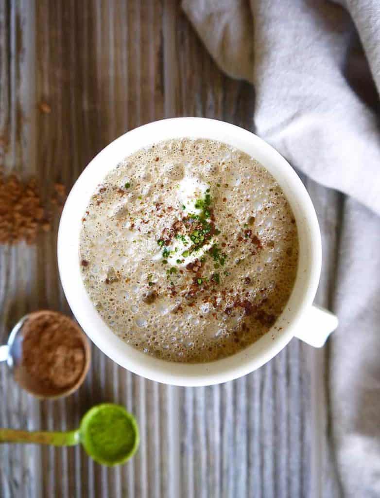 Dairy-free Matcha Hot Chocolate (Paleo) | Perchance to Cook, www.perchancetocook.com