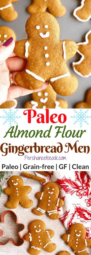 Paleo Almond Flour Gingerbread Men Cookies (GF) | Perchance to Cook, www.perchancetocook.com