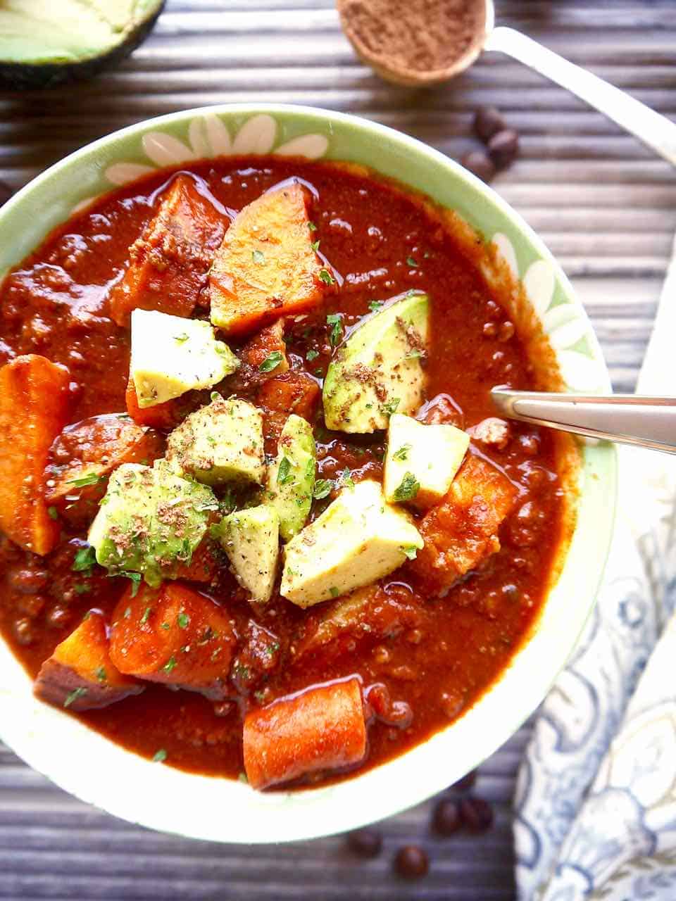 Smokey Coffee and Cocoa Chili (Paleo, Whole30 option)