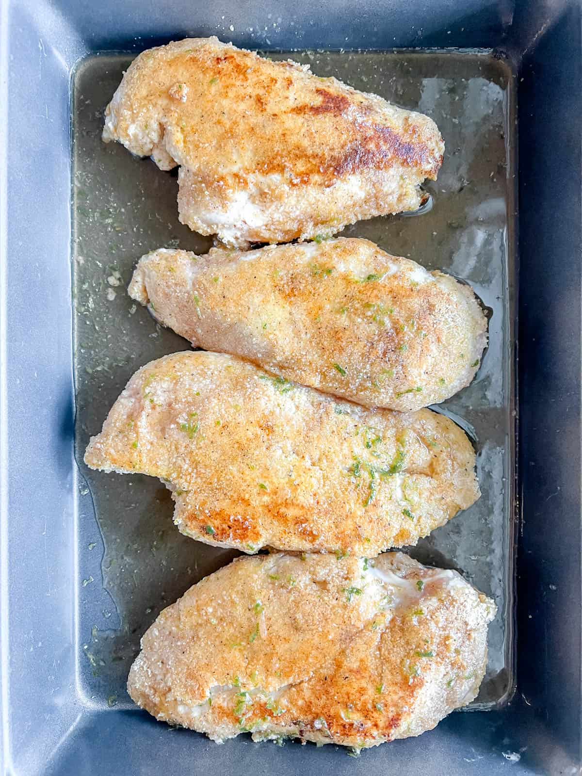 Paleo baked chicken before baking.