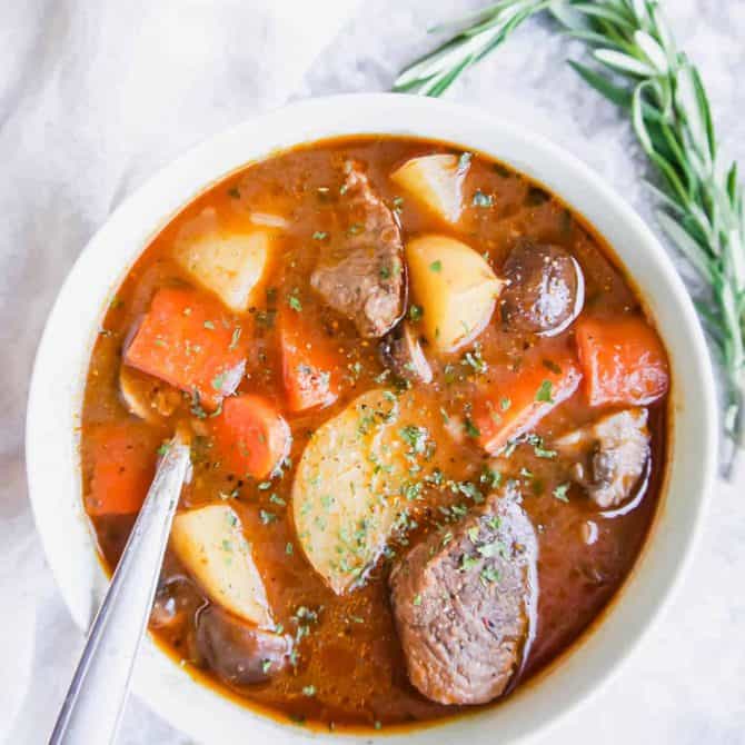 Slow Cooker Paleo Irish Beef Stew (Gluten free, Whole30) Perchance to