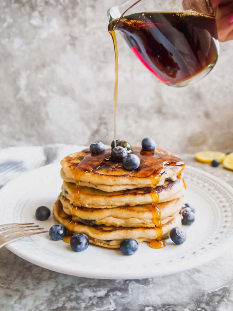 The BEST Paleo Blueberry Pancakes (GF) | Perchance to Cook, www.perchancetocook.com