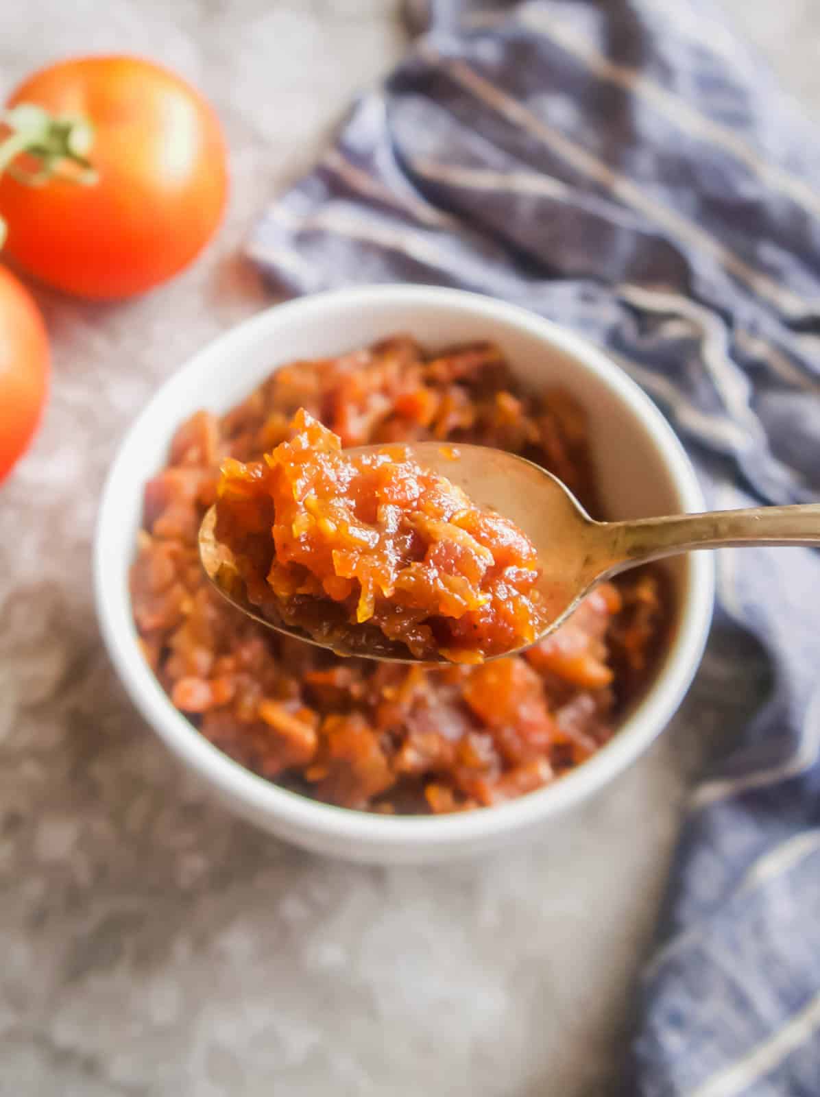 Paleo Tomato Bacon Jam (GF) | Perchance to Cook, www.perchancetocook.com
