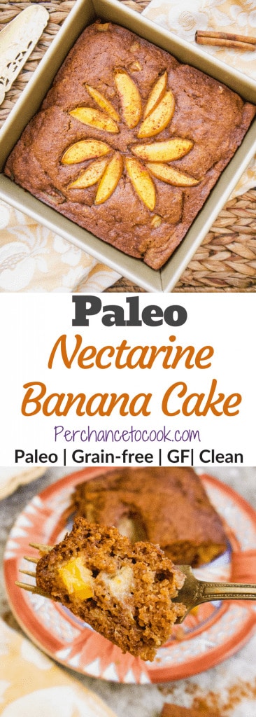 Paleo Nectarine Banana Cake (GF) | Perchance to Cook, www.perchancetocook.com