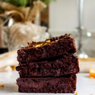 Chocolate Orange Fudgy Brownies (Paleo, GF) | Perchance to Cook, www.perchancetocook.com