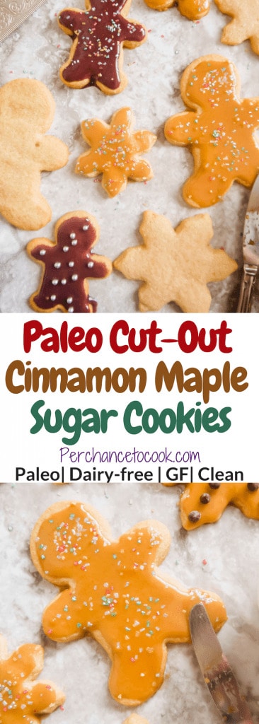 Paleo Cut-Out Cinnamon Maple Sugar Cookies (GF) | Perchance to Cook, www.perchancetocook.com