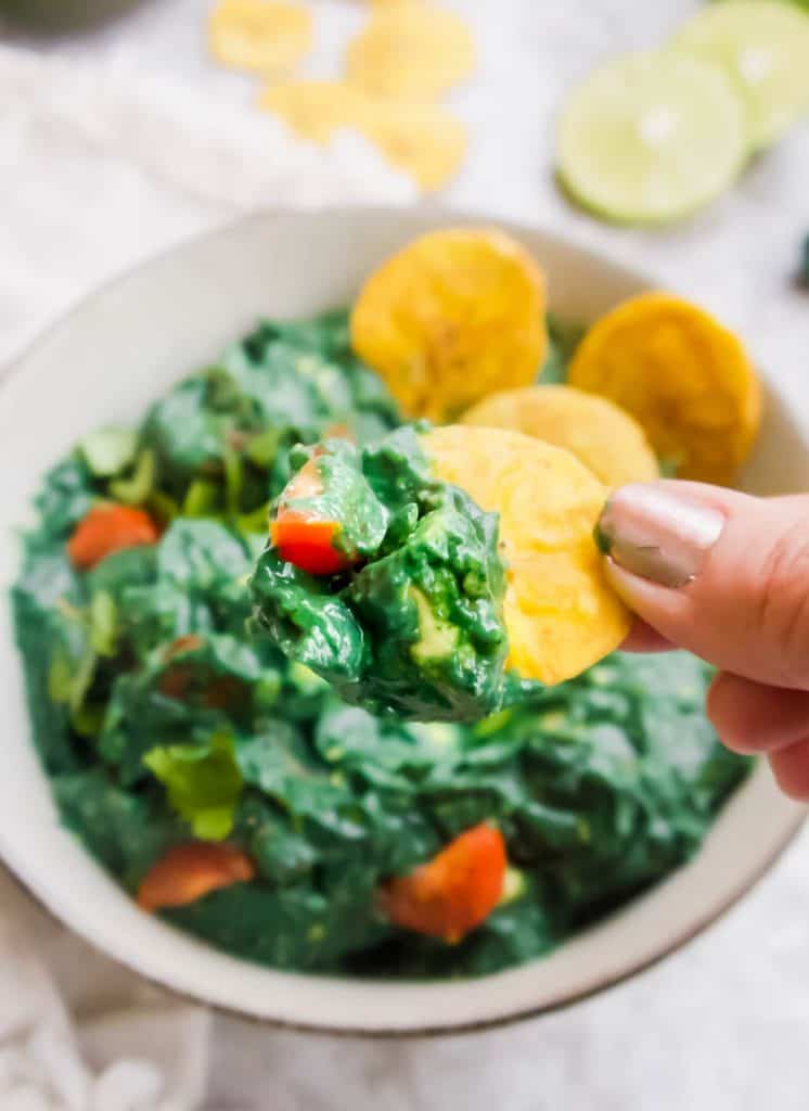 Spirulina Guacamole (Paleo, Whole30) | Perchance to Cook, www.perchancetocook.com